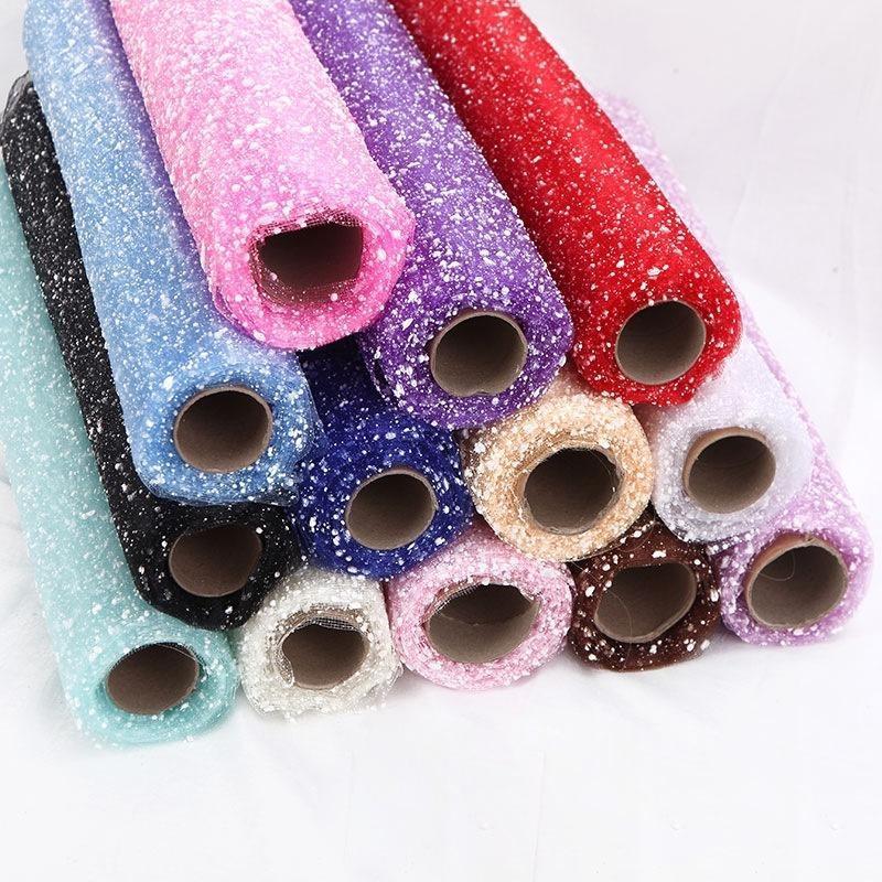 Giấy Gói Hoa Lưới Tuyết Cuộn Lưới Tuyết Trang Trí Tháp Oản Tài Lộc - Phụ Kiện Làm Hoa