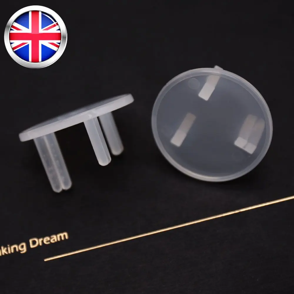 Black Outlet Safety Baby ABS UK Power Socket Guard Protector Plug Cover 10Pcs Safety Power Protection Cover