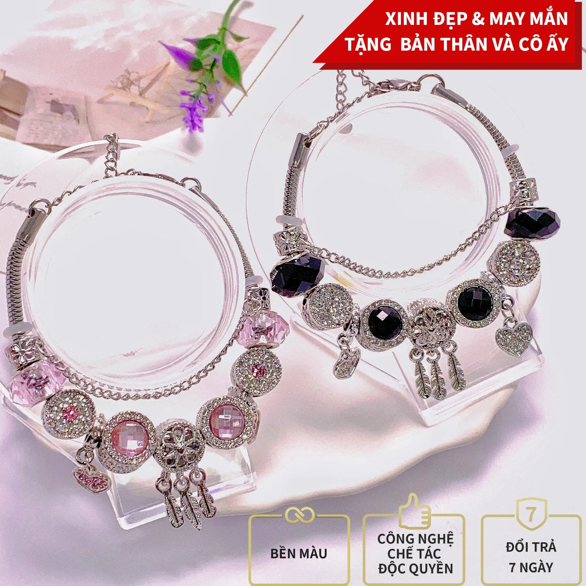 [ĐỦ NĂNG LƯỢNG] Lắc tay 12 c.h.a.m đủ năng lượng phụ kiện xinh