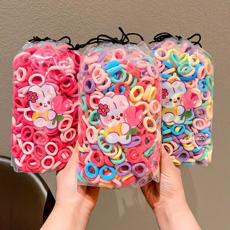 Senyum H916 IKAT RAMBUT ISI 180+ PCS KUNCIRAN RAMBUT ANAK ELASTIS MODEL DONAT MINI WARNA WARNI Bahan Berkualitas Elastis Nyaman Digunakan Cocok untuk Wanita dan Anak-anak