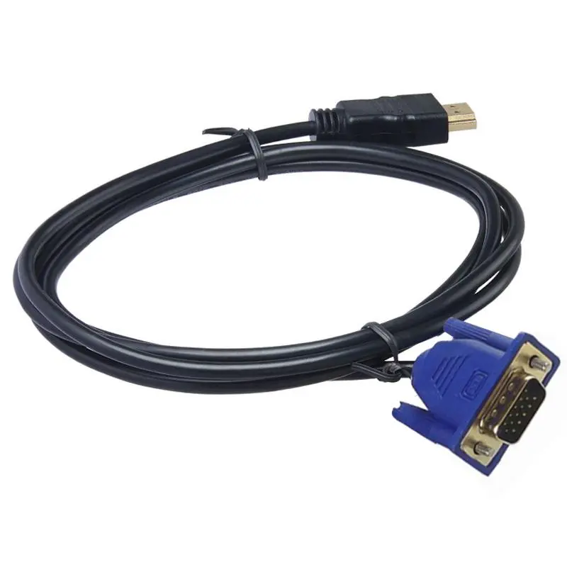 Cáp kết nối HDMI sang VGA, chiều dài 1,8 M, thích hợp cho tất cả các thiết bị đầu ra màn hình HDMI và VGA, Z5J3 1