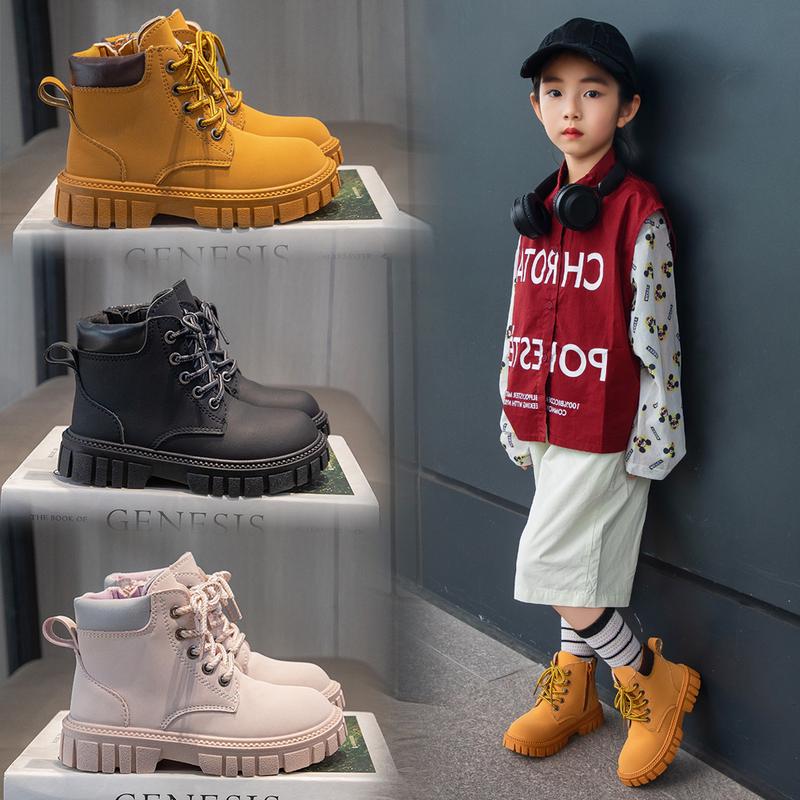 (QCCC) Bốt Bé Gái Phong Cách Chiến Binh Êm Mềm, Giày Boot Cho Bé Gái Đi Học Size 26-37