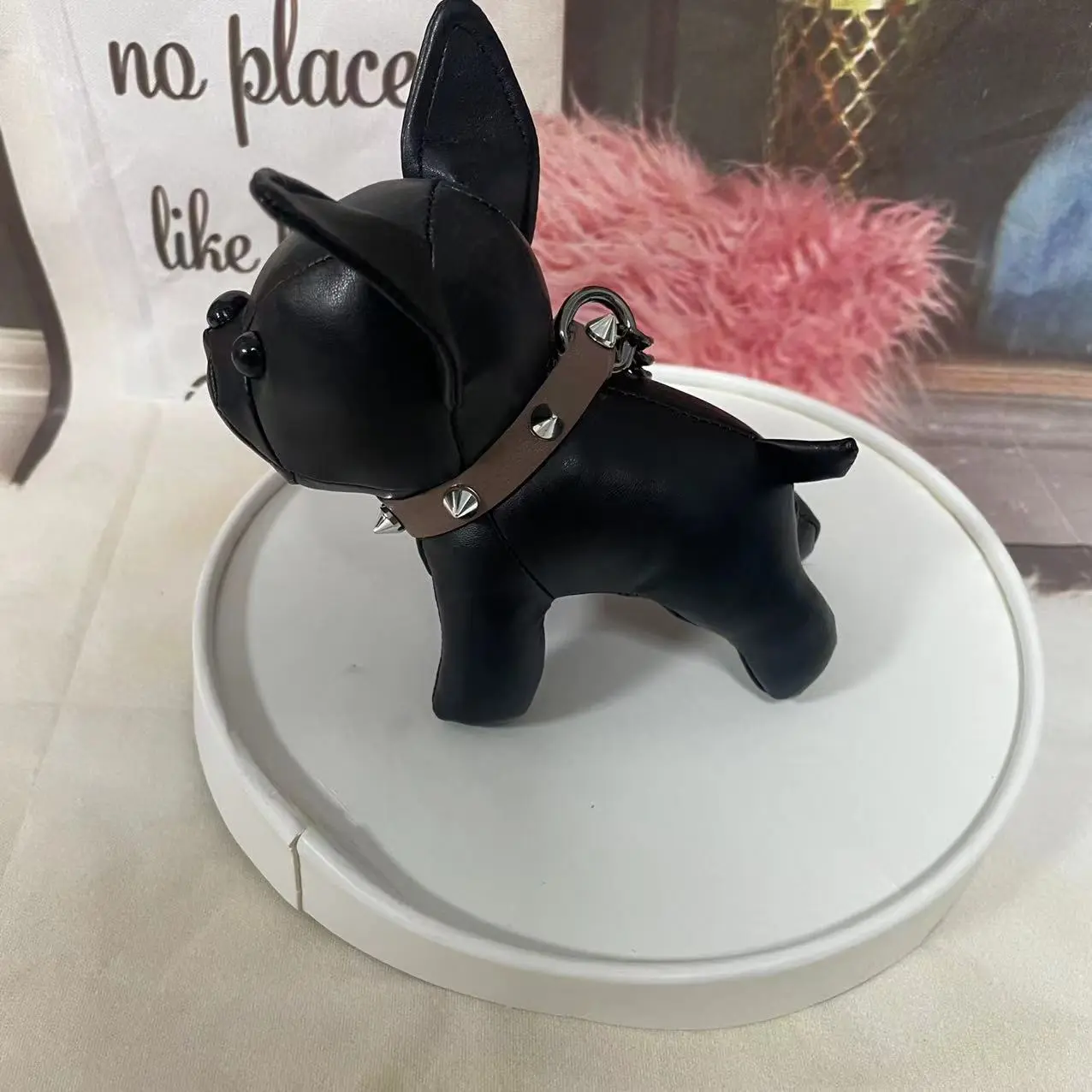 Mặt Dây Chuyền Mini, Mặt Dây Chuyền Chó Bull Pháp, Móc Chìa Khóa Chó Bull, Làm Bằng Da, Thích Hợp Cho Túi Cún chó Con, Quà Tặng Sáng Tạo Cho Sinh Viên Women Nữ