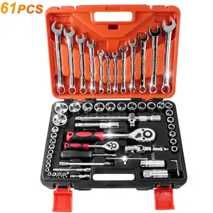 ALLEFIX Set Kunci Soket Wrench Pas 61 pcs Car Repair Tool Multifungsi  G-10008