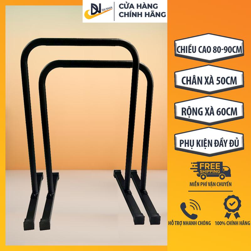 Xà kép mini, parallettes, size 2XL-3XL (Cao 80cm - 90cm ) chính hãng Đại Nhân sơn tĩnh điện, chất liệu thép chắc chắn