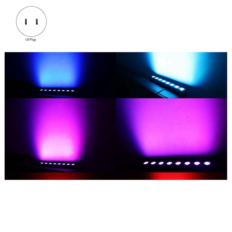 8 LED RGBW 4IN1 DMX Wall Wash Lamp DJ Disco Party Par Stage Light Effect for Dance Bar Holiday Decorate 1