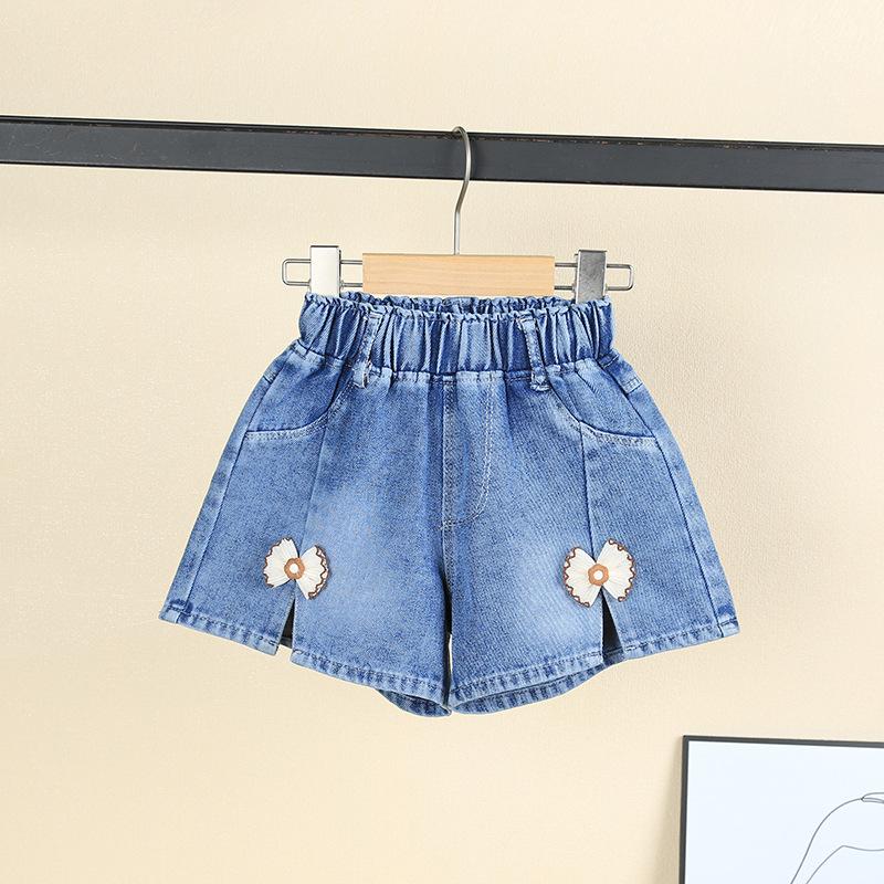 Product Introduction of Seluar Pendek Denim Musim Panas, untuk Kanak-kanak Perempuan dan Kanak-kanak, Seluar Nipis, Seluar Pendek Gaya Barat, Saiz Sederhana dan Besar, Ketibaan Baru pada 2025 34