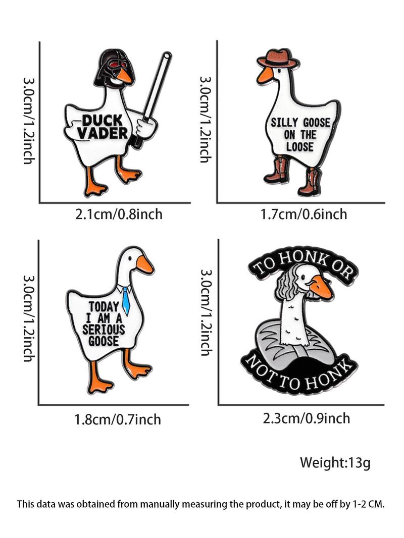 Product Introduction of Cute Goose Design Brooch, Fashion Alloy Badge for Daily Clothing Decor, Trendy All-match & Exquisite Brooch for Birthday Gift 1