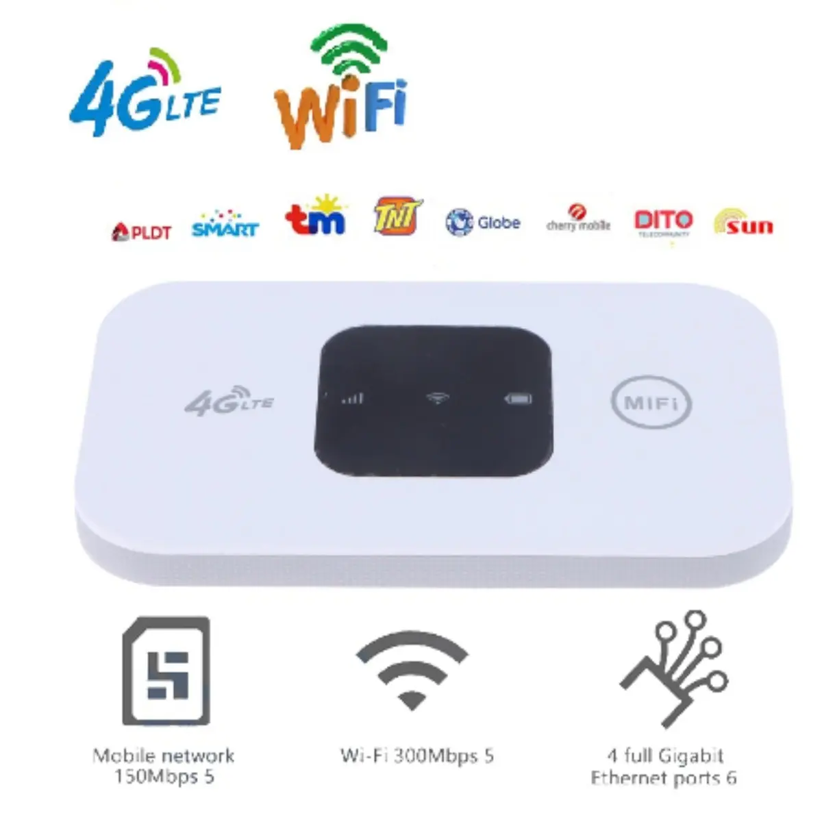 4G Wireless Wifi Portable Modem Outdoor Mobile Hotspot 2100mAh 150Mbps Sim Card Slot Mini Pocket WiFi Router