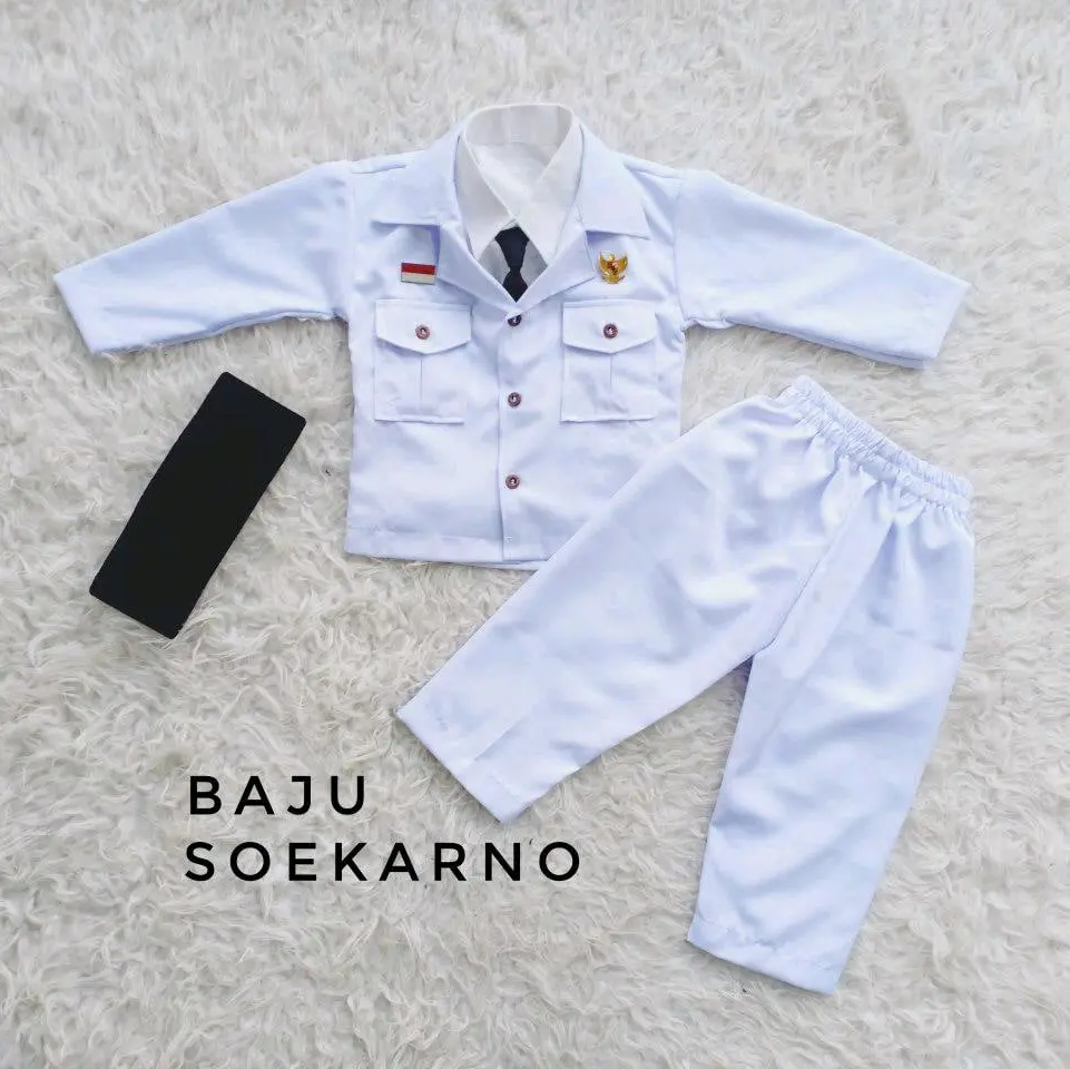 Baju bung Karno | baju Soekarno | baju presiden | baju pejuang | baju kemerdekaan | setelan Soekarno | Baju paskibra