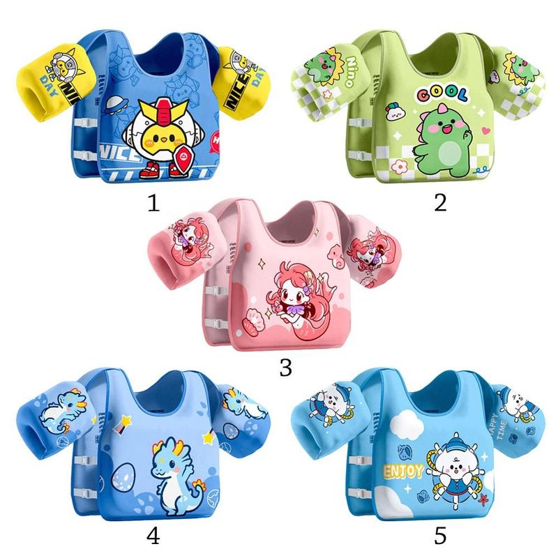 Product Introduction of Creative Float Summer Kids Swim Vest Airless Water Play Child Buoyancy Vest Cartoon Adjustable Swim Arm Ring Baby 19