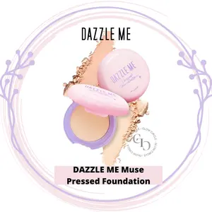 DAZZLE ME Muse Pressed Foundation | Long Lasting Filter Like Blurring Matte Compact Powder Oil-control Bedak Padat Wajah
