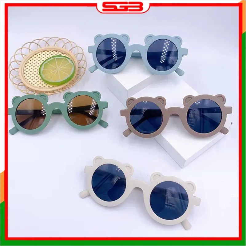 Kacamata Kartun Bayi Cocok untuk Anak Usia 0-8 Tahun / Bear UV Anti Ultraviolet Untuk Laki-Laki / Perempuan Fashion 0