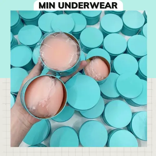 COMBO HỘP ( 5 CẶP )Miếng Dán Ngực Nữ ( Dán Ti) Loại 1 Bằng Silicon Có Thể Tái Sử Dụng Min Underwear 40