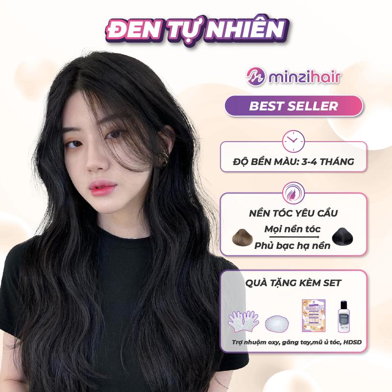 Thuốc nhuộm tóc màu đen tự nhiên - Lên từ mọi nền tóc - Hạ Nền - Minzihair