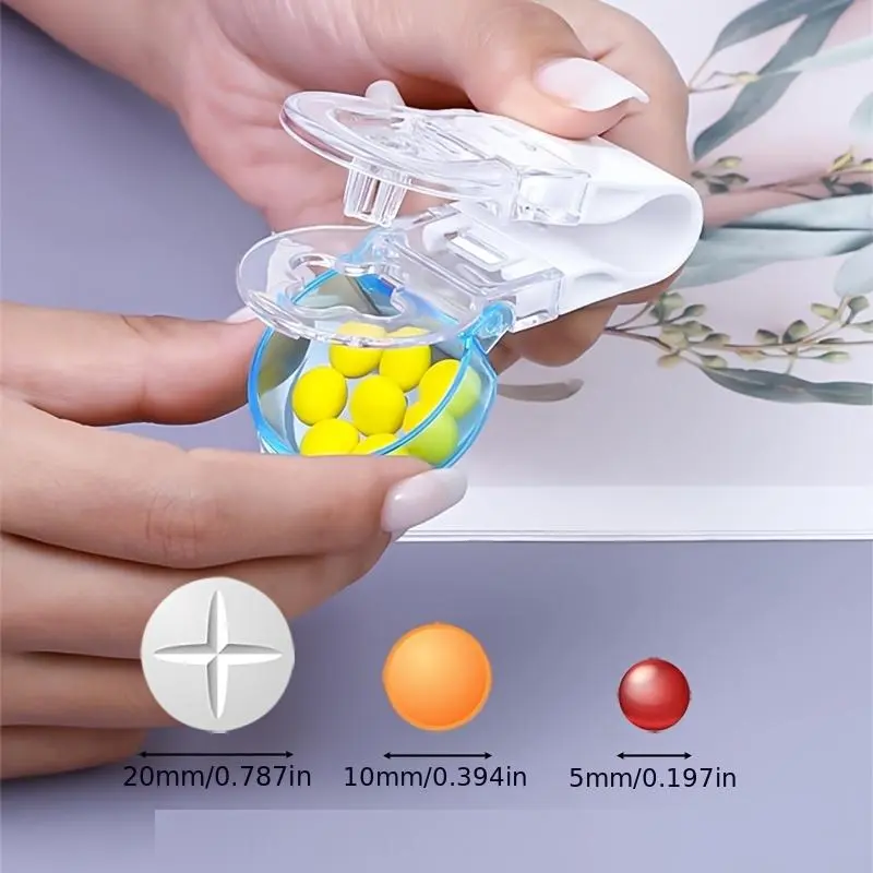 Portable Pill Extractor, 1 Count Pill Storage Box with Pill Remover, Pill Dispenser, Blue Pill Organizer for Elderly, Disabled, Hand Arthritis Individuals, Healthcare 6