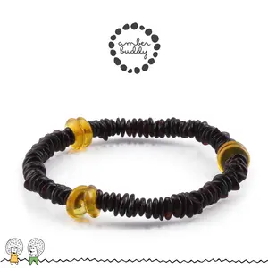 Amber Buddy | BLE225 Gelang Amber Dewasa 18 cm Elastis. Edisi Terbatas