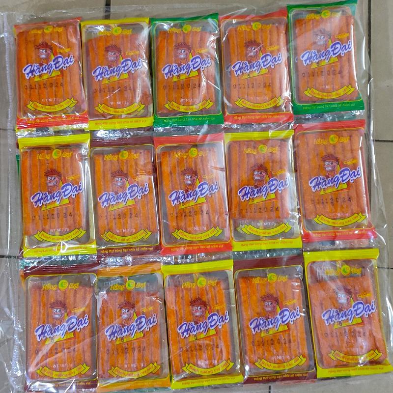 COMBO 2 LỐC 120 gói nhỏ Tăm Cay Dê Nướng Hằng Đại Ăn Vặt Tuổi Thơ Snack