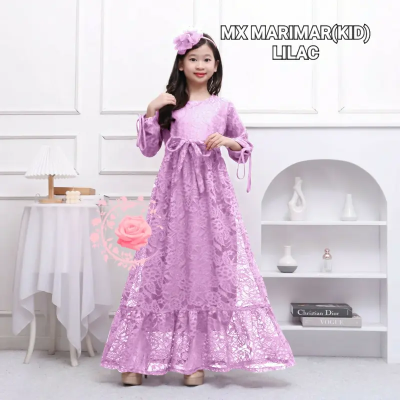 DRESS MAXI ANAK BRUKAT / DRESS GAUN ANAK ELEGAN / DRESS MAXI ANAK PEREMPUAN  / DRESS ANAK MODEL KEKINIAN/ DRESS MAXI ANAK USIA 4-13 TAHUN / Fashion 7