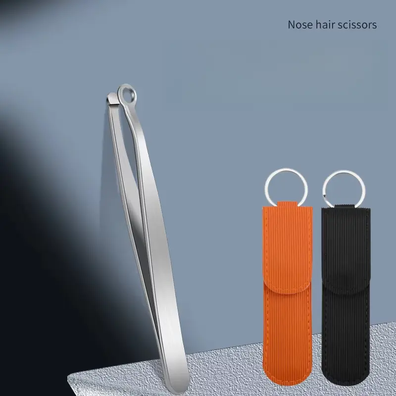 Stainless Steel Nose Hair Scissors Round Beard Scissors Eyebrow Trimmer Nose Hair Eyebrow Trimmer Beauty Scissors Set