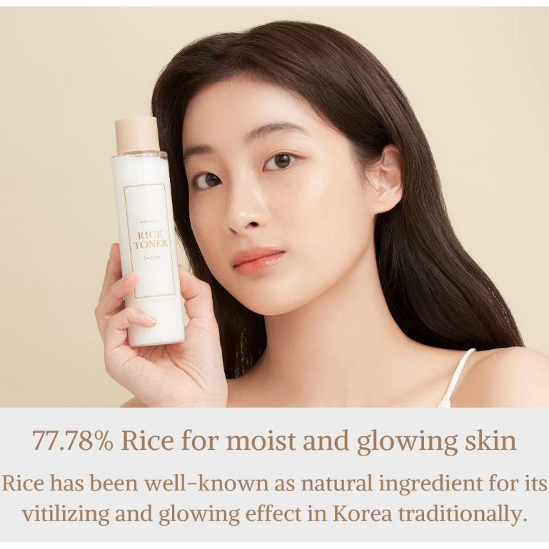Product Introduction of I'm From Rice Toner / Essence 150ml  77.78% Rice (Goami) Extract Made in Korea Skincare Brightening Moisture Vegan Skin Repair Comfort toner  pad 38
