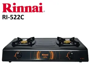 Kompor Gas Rinnai RI-522C Kompor Gas 2 Tungku Burner Kuningan Original