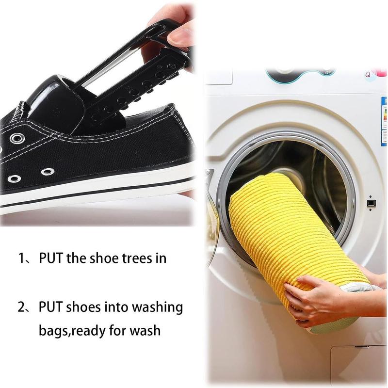 Shoe Wash Bag, 1/2/4pcs Household Reusable Durable Mesh Wash Bag with Zipper and Strap, Anti-distortion Machine Wash Shoe Pouch for Home Daily Use 6