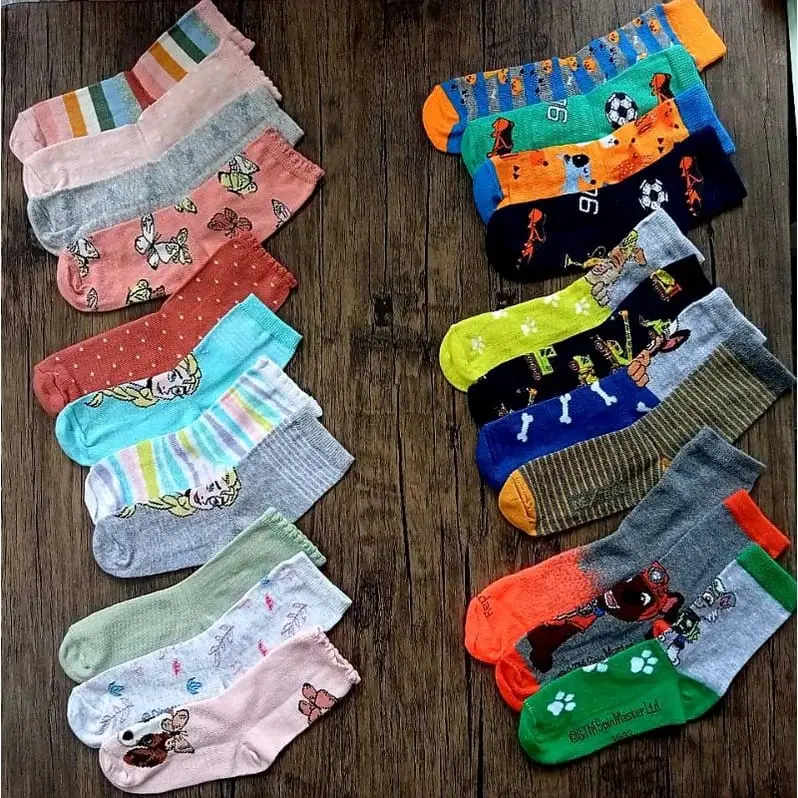 Paket 6 Pasang, Kaos Kaki Anak Panjang Motif Karakter Lucu Laki laki Perempuan Usia 3-7 Tahun TK PAUD, Bahan Katun Lembut 3