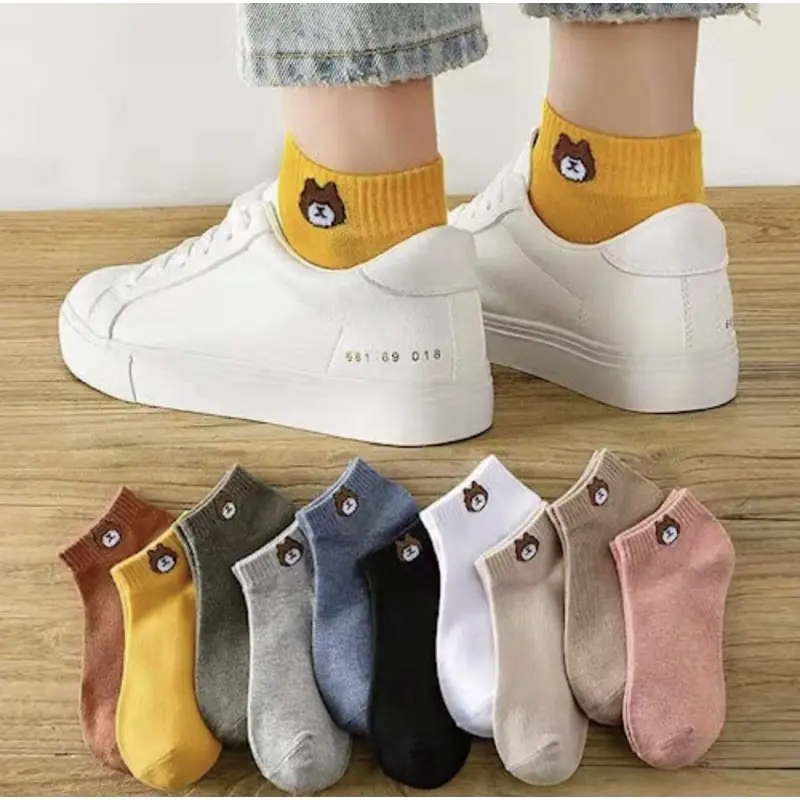 PROMO TKG [ KAKI BERUANG ] Kaos Kaki Beruang Bear Ankle Sock Motif Karakter pendek Dewasa Selamat Berbelanja