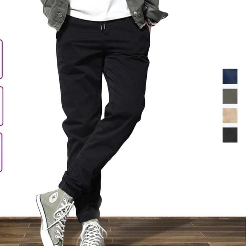 QUẦN JOGGER_KINGFASHION Chất Vải Kaki Cao Cấp Lưng Thun Dây Rút Bo Gấu Kiểu Dáng Trẻ Trung Năng Động Sport Gym Tập Gym Tập Thể Dục_ Unisex Cotton  quần jogger khô sạch Yoga Tập Yoga