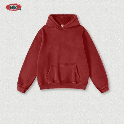 Selected Red Acid Wash Hoodie TikTok Shop