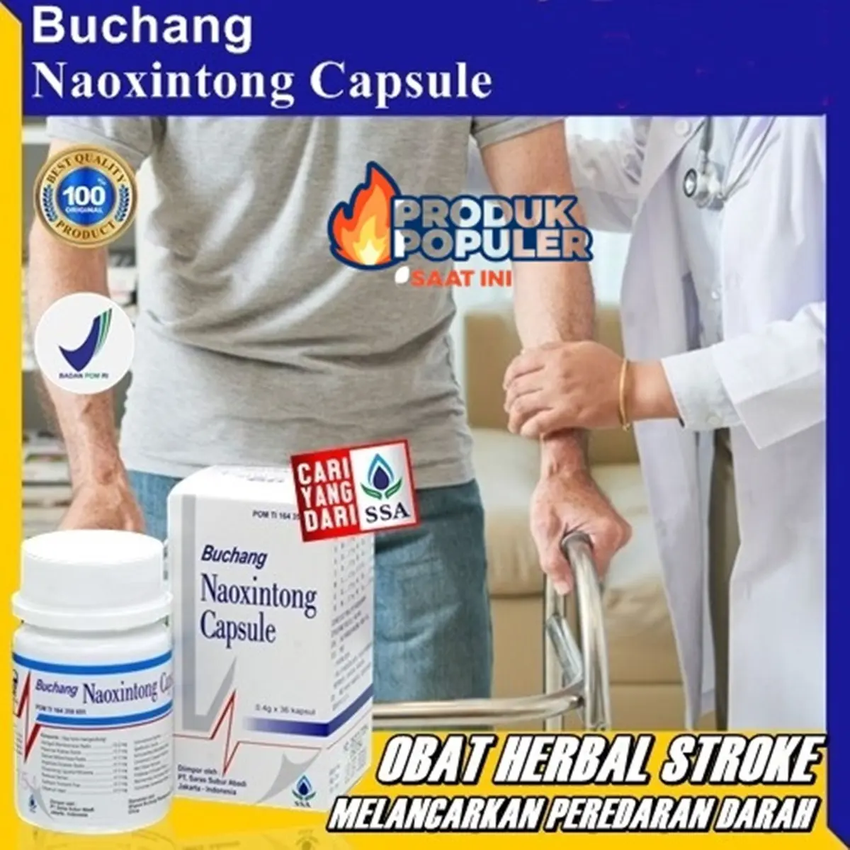 BPOM YAOXING BUCHANG NAOXINTONG CAPSUL OBAT STRUK STOKE CHINA
