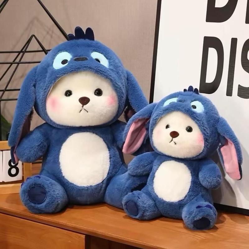 Gấu bông Lena mini cosplay stitch, gấu dâu, capy size 35cm mini (không tháo được mũ) Toy Thú Bông Thú Nhồi Bông