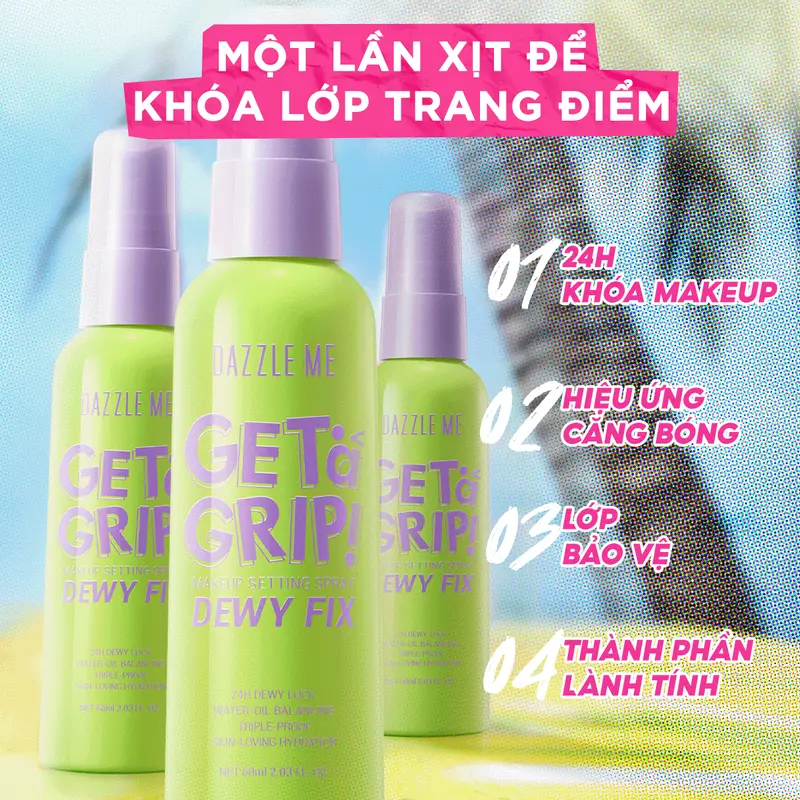 [SUPER LIVESTREAM - Deal Thuyền Rẽ G.I.Á] DAZZLE ME xịt khóa makeup + kem má hồng Trang Điểm Cosmetic Mỹ Phẩm Nữ 8