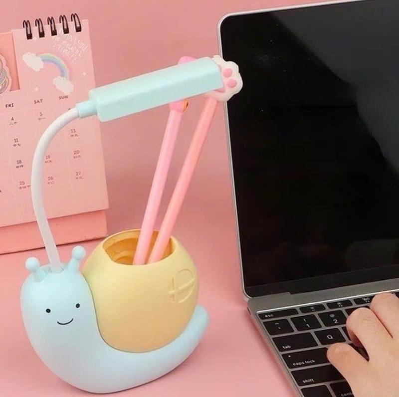 Đèn Bàn Học Ốc Sên Tích Điên, Chống Mỏi Mắt, Chống Cận Dễ Thương ,Đèn Led Có Hộp Đựng Bút Rất Tiện Lợi 8