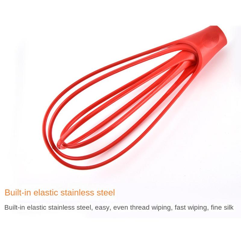 New PP Rotary Egg Beater Rotatable Stainless Steel Gravy Whisk Hanging Hole Design Kitchen Utensil for Kitchen, Cooking 3