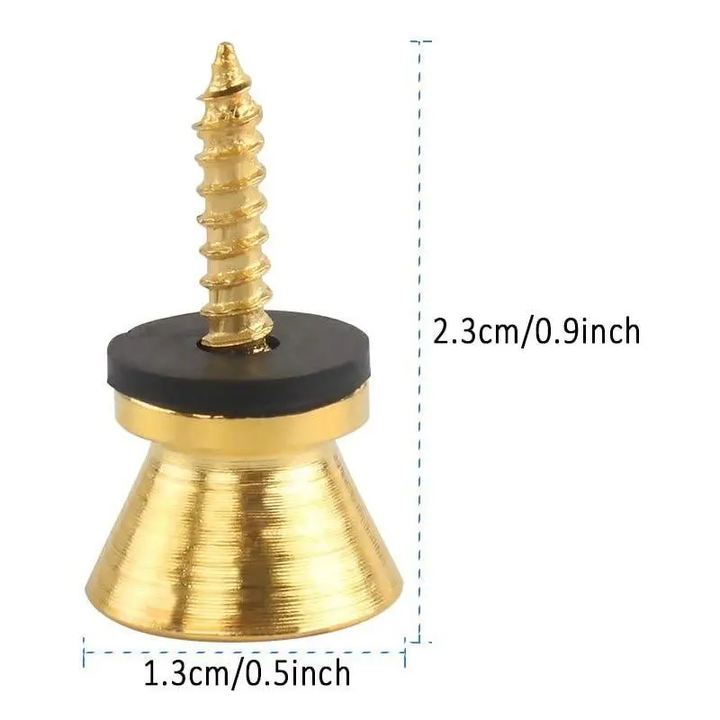 Guitar Strap Locks End Pins, 2 Counts Tail Nail Lock Button Pegs Screw Flat Head for Acoustic Classical Electric Guitar Bass Ukulele 1