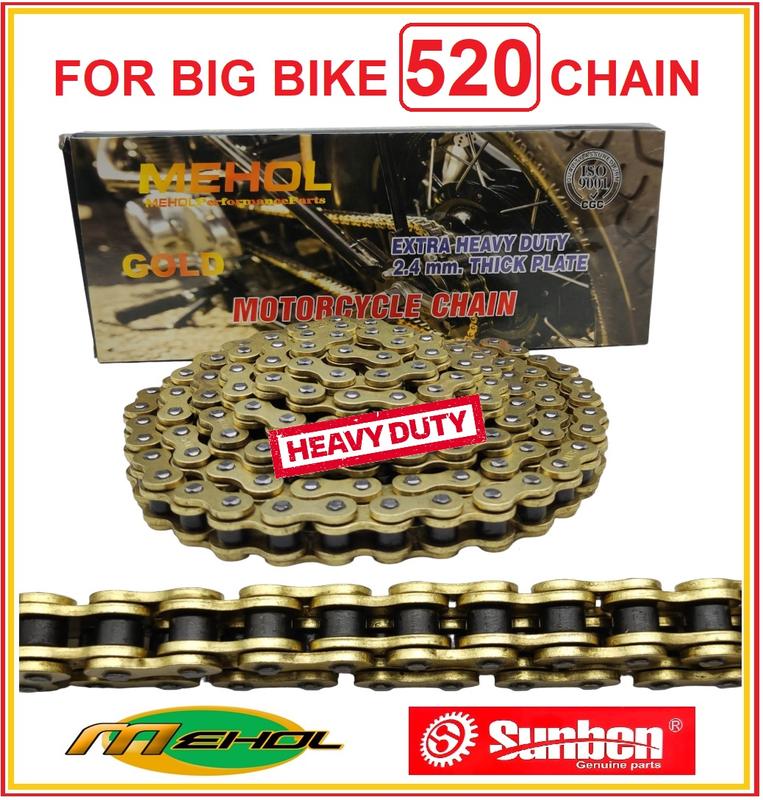 1 PC UNIVERSAL MEHOL CHAIN FOR BIG BIKE 520 HEAVY DUTY 120L/ - TikTok ...
