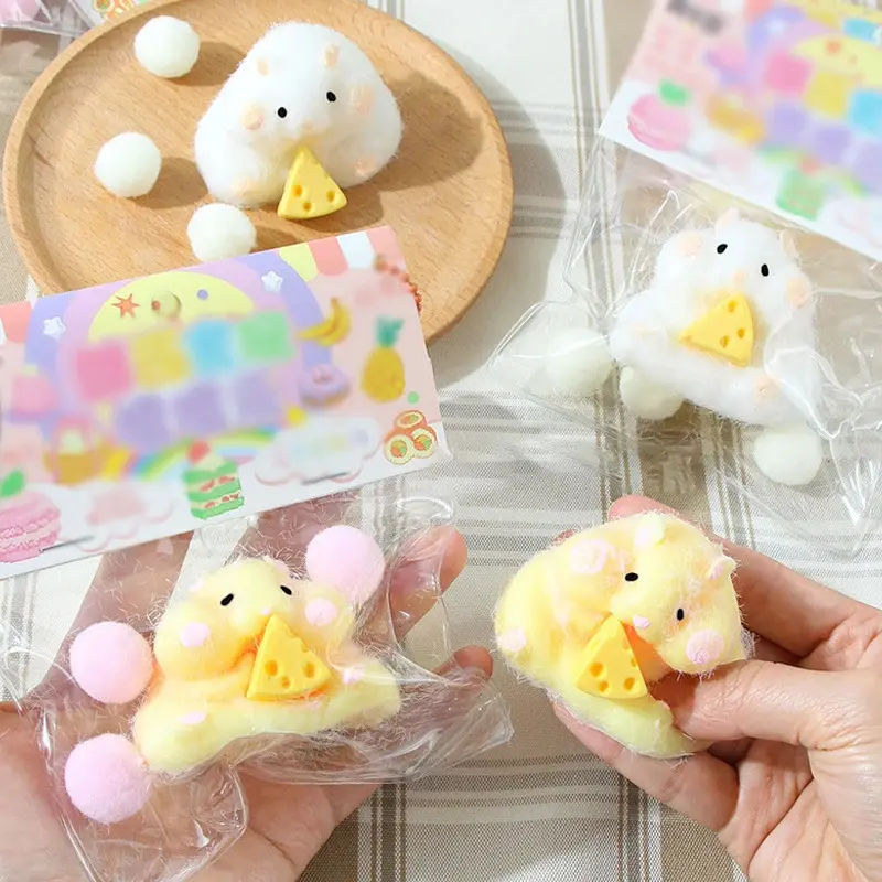 Đồ Chơi Hamster Squishy, Thiết Kế Dễ Thương Kèm Phô Mai, Trang Trí Để Bàn, Vui Nhộn, Giảm Căng Thẳng, Đồ Chơi Thư Giãn Giải Tỏa Căng Thẳng, Dành Cho Người Lớn Và Trẻ Em, 1 Chiếc