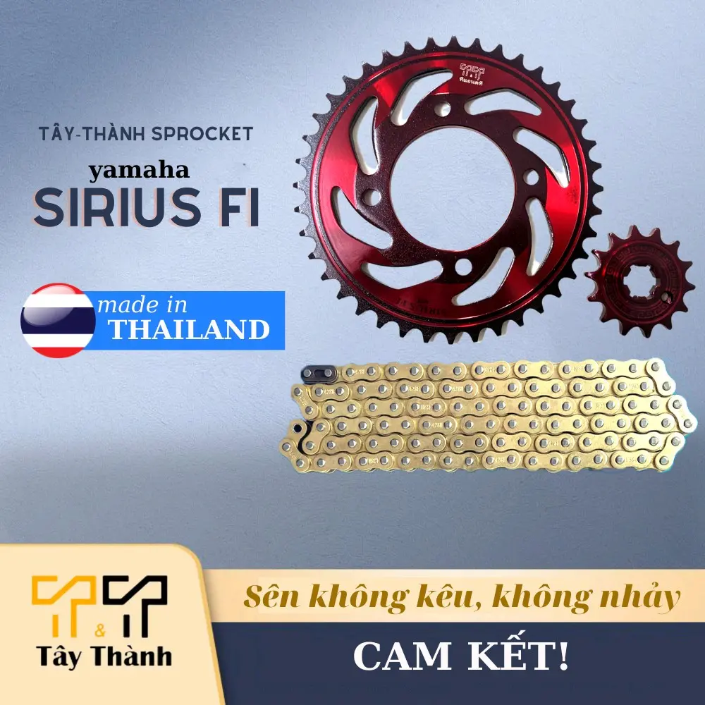 cả bộ Nhông sên dĩa thái lan dành cho xe sirius FI và Jupiter FI và Taurur