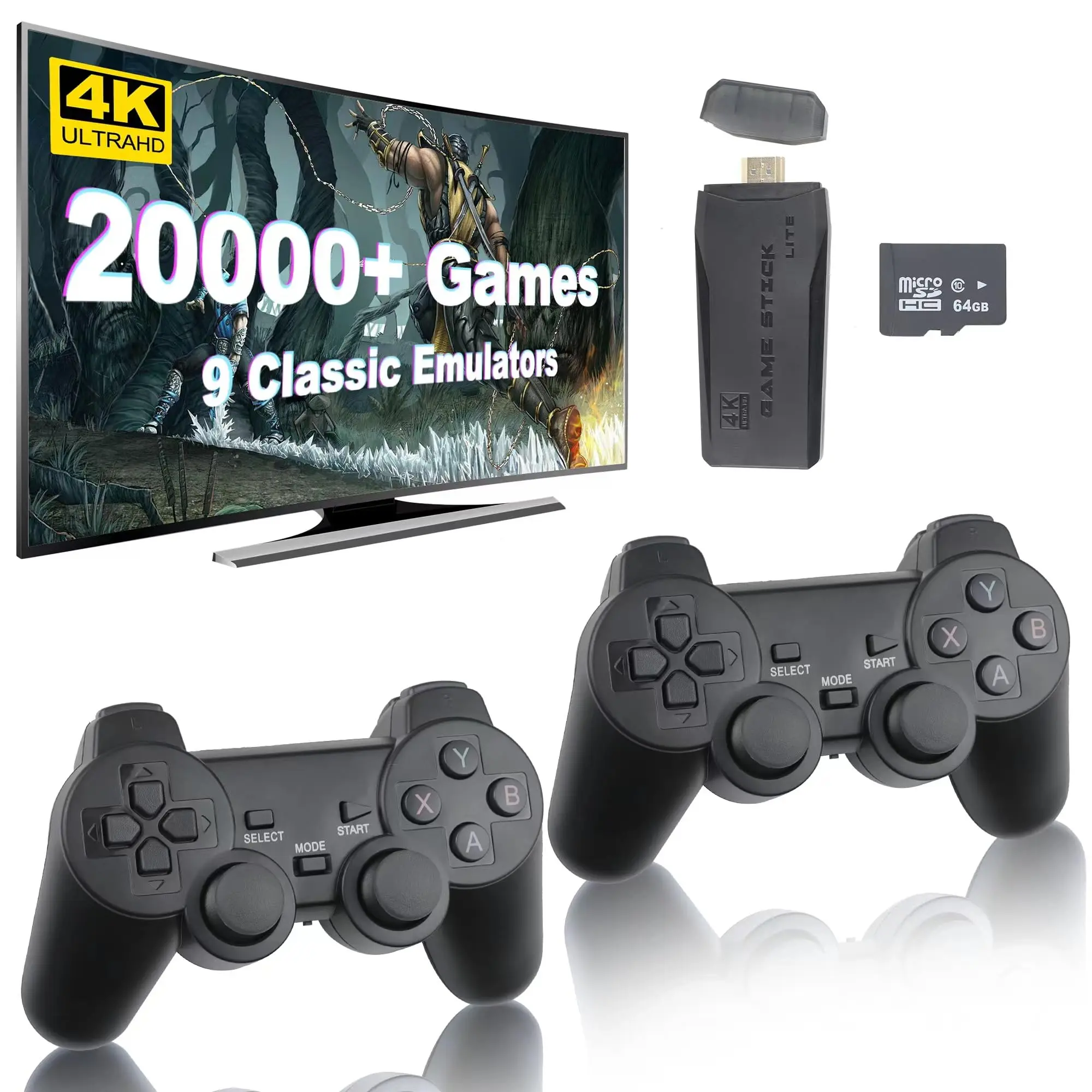 20000+Games 23 Emulators Retro Gaming Console 64g Wireless Game ...