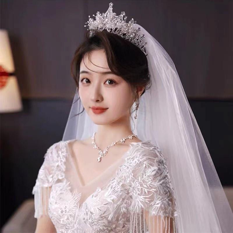 Bride, Wedding Dress, Marriage Certificate Registration, Small Headdress, French Simple Proposal, Photography Props black  veil  bride lace pakai  gandik  pengantin headdress 4