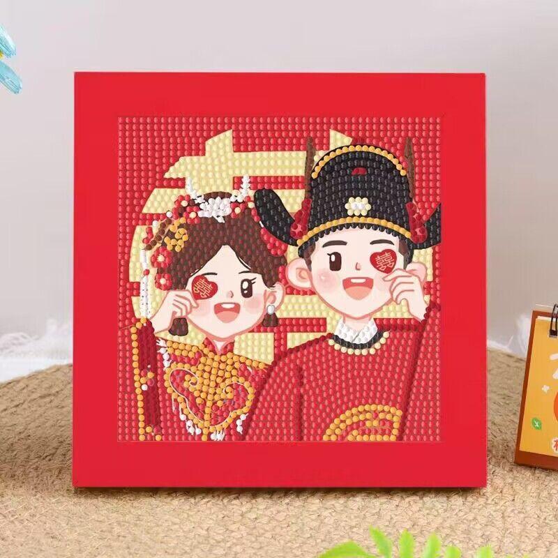 Product Introduction of Tranh Đính Đá Đám Cưới, Tranh Khung Cặp Đôi, Miếng Dán Đầy Đủ, Thủ Công, Tự Làm, Thích Hợp Cho Phòng Khách Và Phòng Ngủ, Quà Tặng Lễ Hội, Hàng Mới Về 4