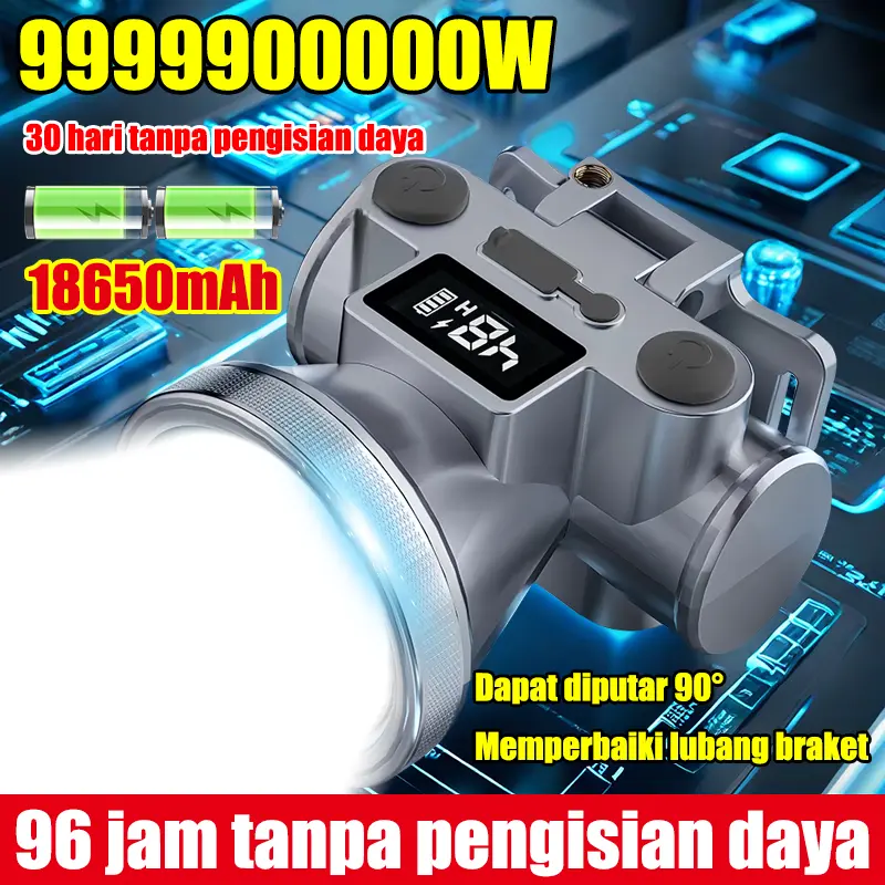 Senter Kepala 30 hari tanpa pengisian daya Senter Kepala Super Terang Senter kepala led super terang Super Terang Outdoor Anti Air lampu emergency tahan 24 jam Baterai 0