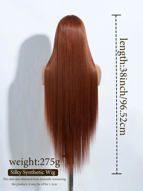 38 Inch Long Straight Lace Front Glueless Hd Wigs for Women, Gorgeous Fluffy Straight Frontal Wigs without Bangs, Synthetic Heat Resistant Fiber Pre Plucked Hairline Wigs for Party, Daily Use, Glueless Ready To Wear Wig 3