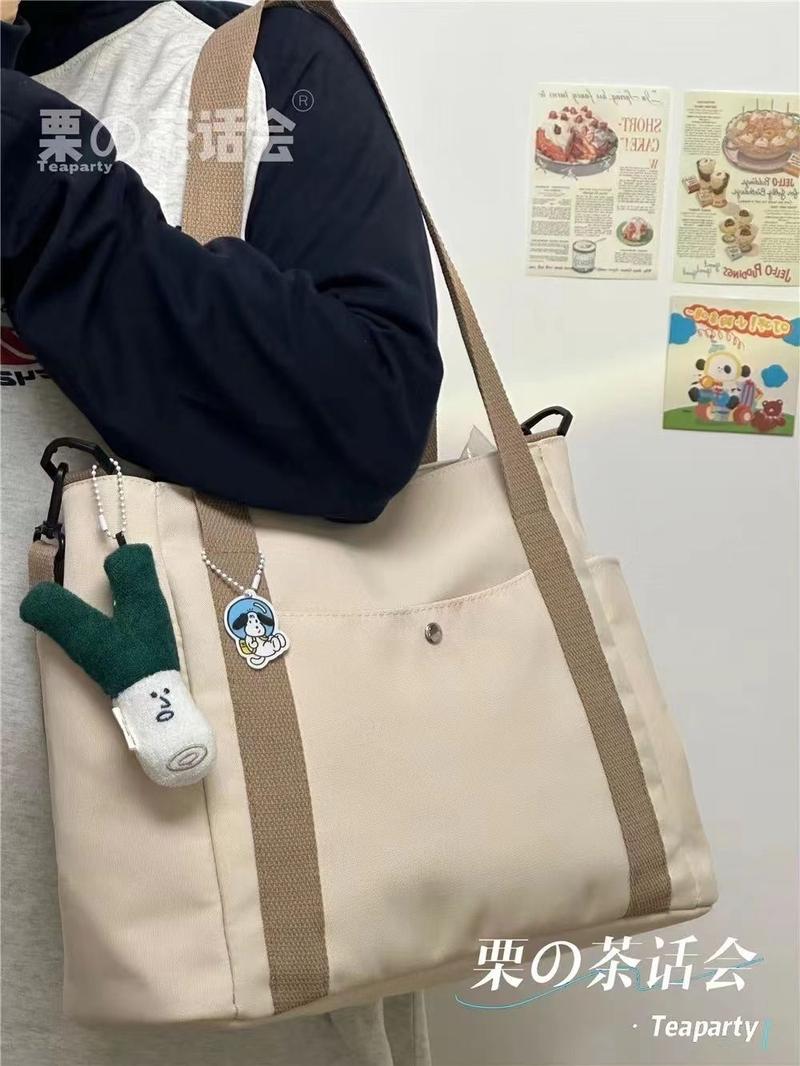 Product Introduction of Canvas Bag Women's New Large Capacity Fashion All-Match Shoulder Bag Tote Bag for Work Commuter Bag Korean Style Crossbody Bag 10