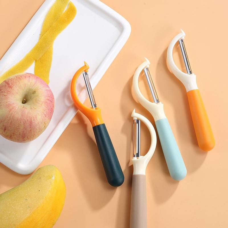 Mixed Color Vegetable Peeler, 1/2/4 Counts Manual Vegetable Peeler with Protective Cover, Portable Fruit Peeler, Kitchen Gadgets 6