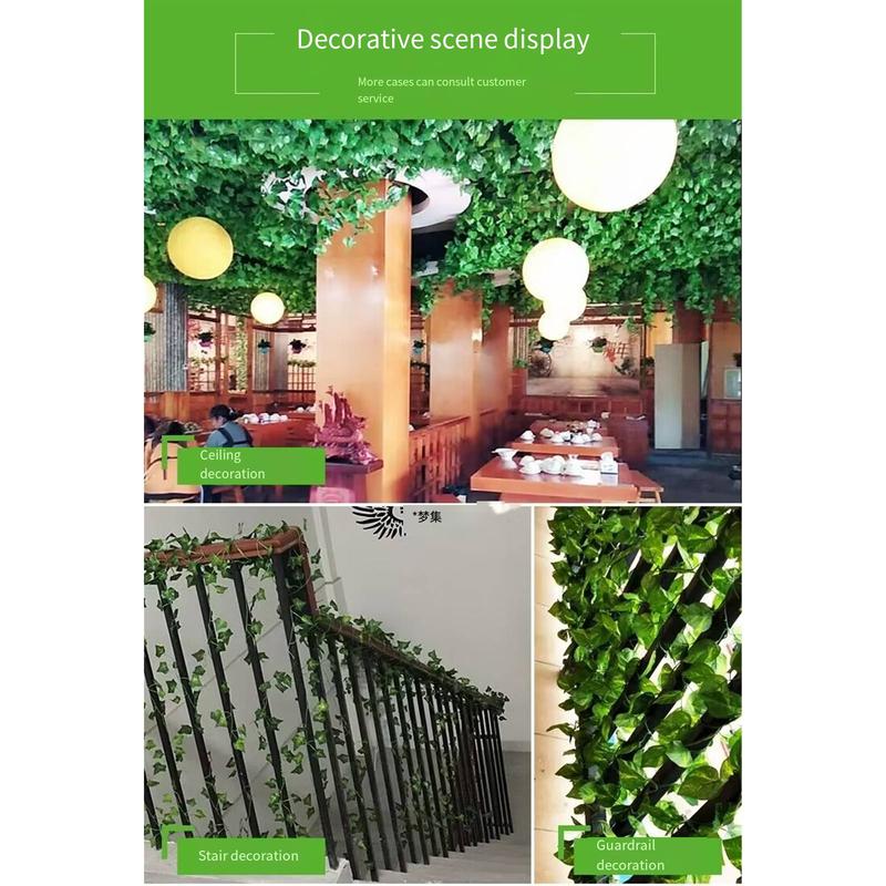 Product Introduction of Cây thường xuân nhân tạo, Cây leo tổng hợp, Lá thường xanh giả, Trang trí vòng hoa giả, Tấm phủ tường xanh, Tấm treo, Thích hợp cho mọi mùa, Sử dụng trong nhà và ngoài trời, Làm bằng nhựa, Dây leo leo bốn mùa Decor Trang Trí Nhà Decor Phòng 18