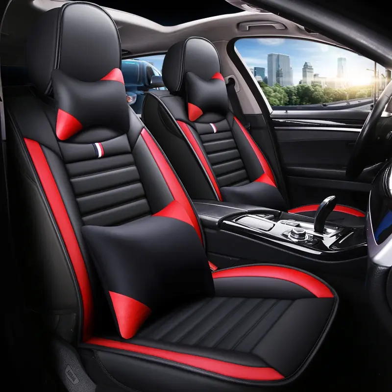 Sarung Tempat Duduk Kereta, Bahan Kulit PU, Sesuai untuk Proton Wira, Waja, Iriz, Saga, Iswara, Persona, X50, X70, Perdana, Universal, Depan dan Belakang 5 Tempat Duduk, Kalis Air, Bernafas, Sesuai untuk Kereta Accessories Car