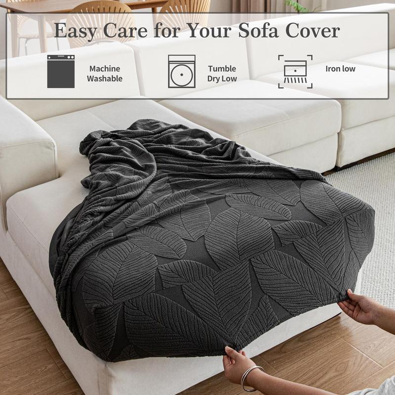 Leaf Pattern Sofa Cover, 1 Count Non-slip Sofa Seat Cover, Soft Comfortable Couch Protector for Home Living Room, Home Decor 7